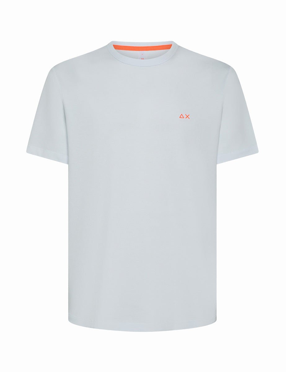 t-shirt piquet logo fluo bianco - sun68 - t-shirt