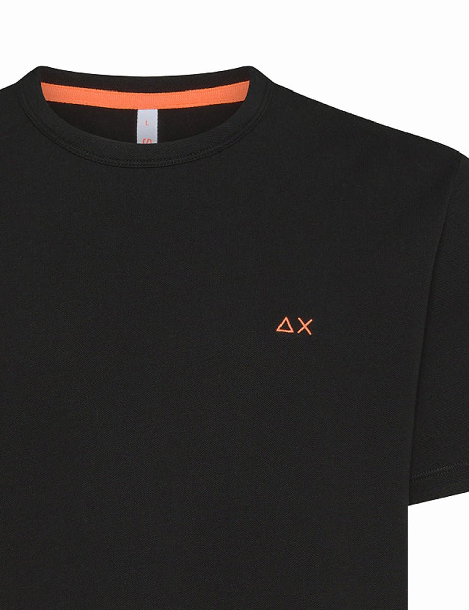 t-shirt piquet logo fluo nero - sun68 - t-shirt