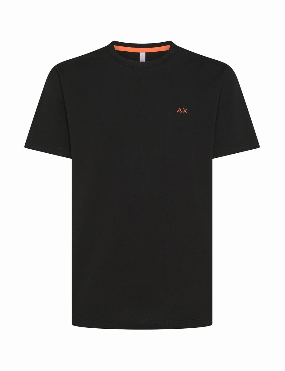 t-shirt piquet logo fluo nero - sun68 - t-shirt