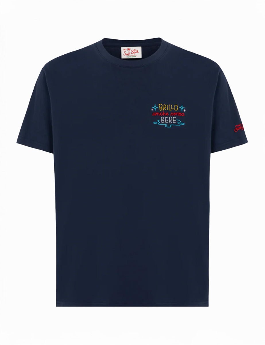 t-shirt portofino brillo senza bere blu - st. barth - t-shirt