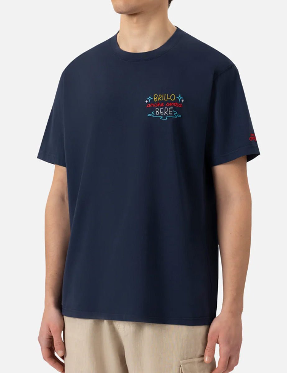 t-shirt portofino brillo senza bere blu - st. barth - t-shirt