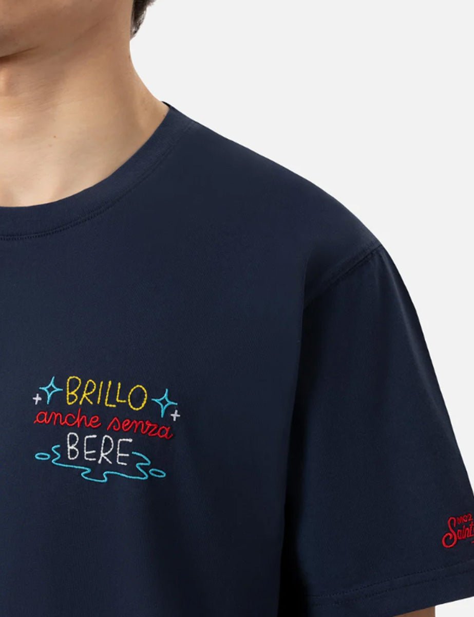 t-shirt portofino brillo senza bere blu - st. barth - t-shirt