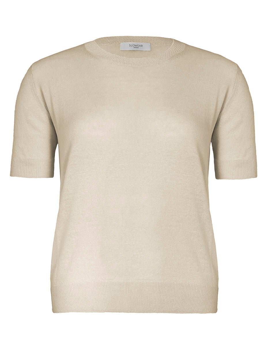 t-shirt regular fit lino avorio - slowear - t-shirt