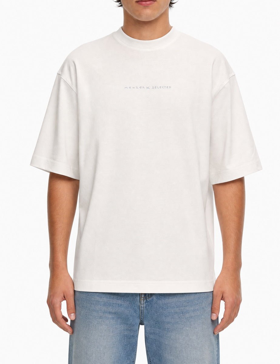 t-shirt relax norman bright white - selected - t-shirt
