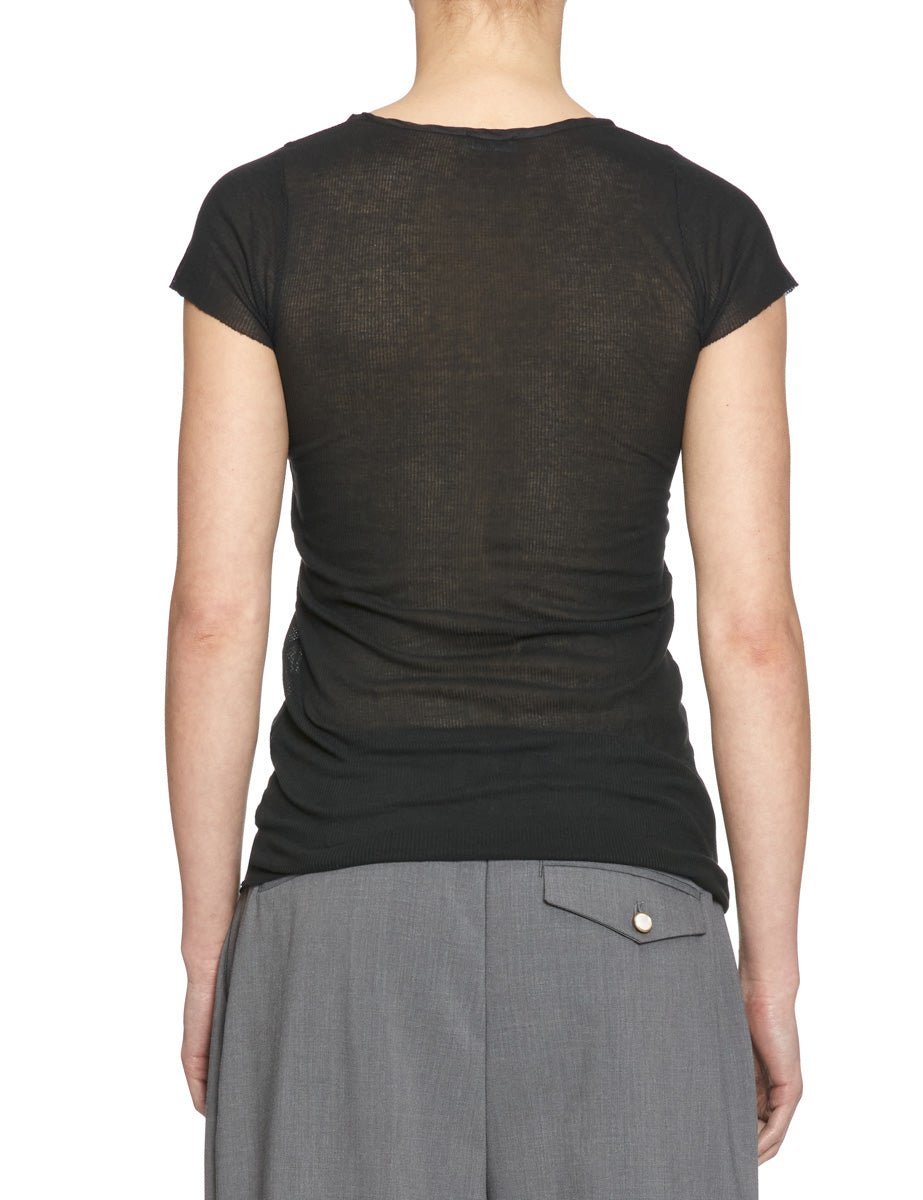 t-shirt slim cotone nero - roberto collina - t-shirt