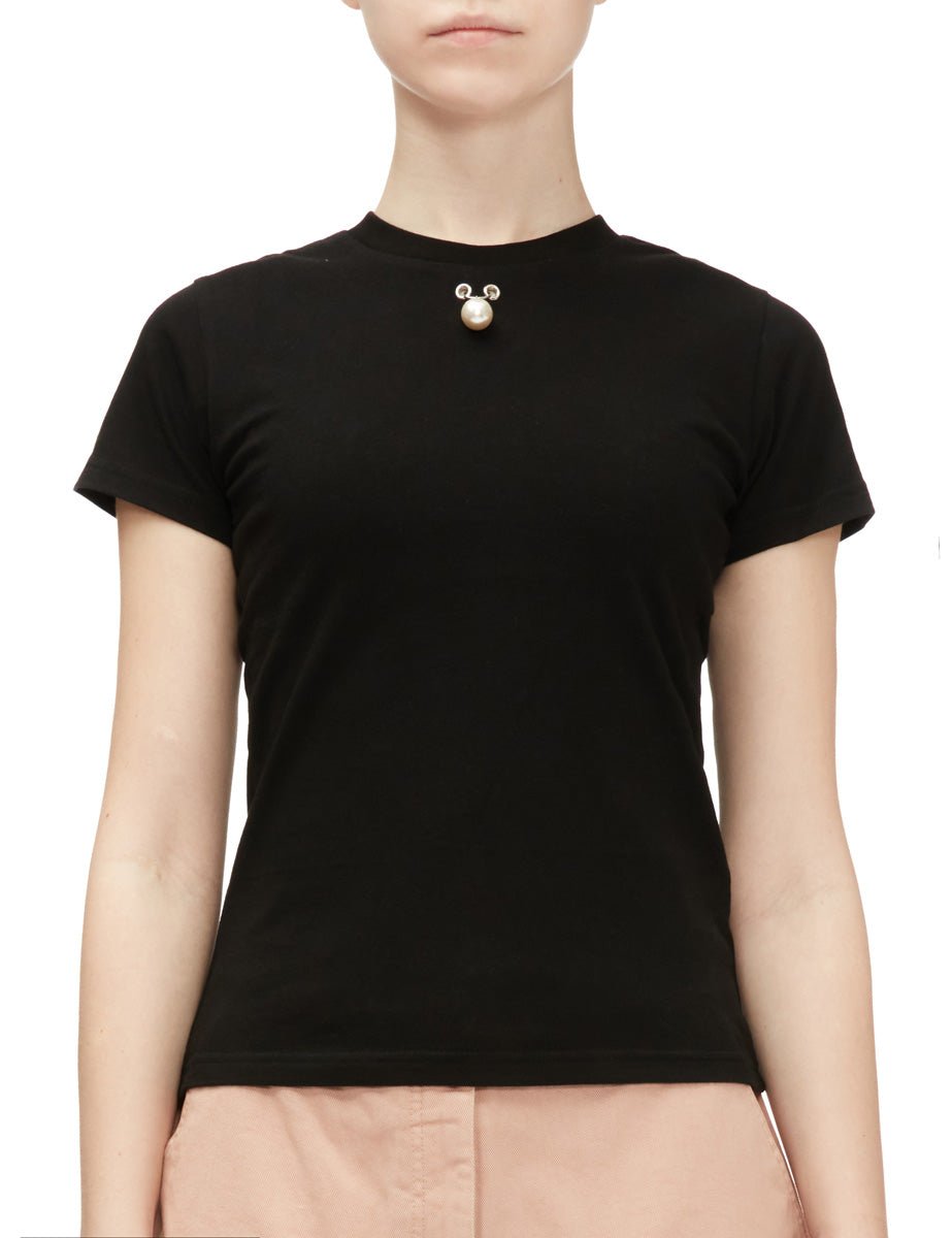 t-shirt slim piercing perla black - kimhekim - t-shirt