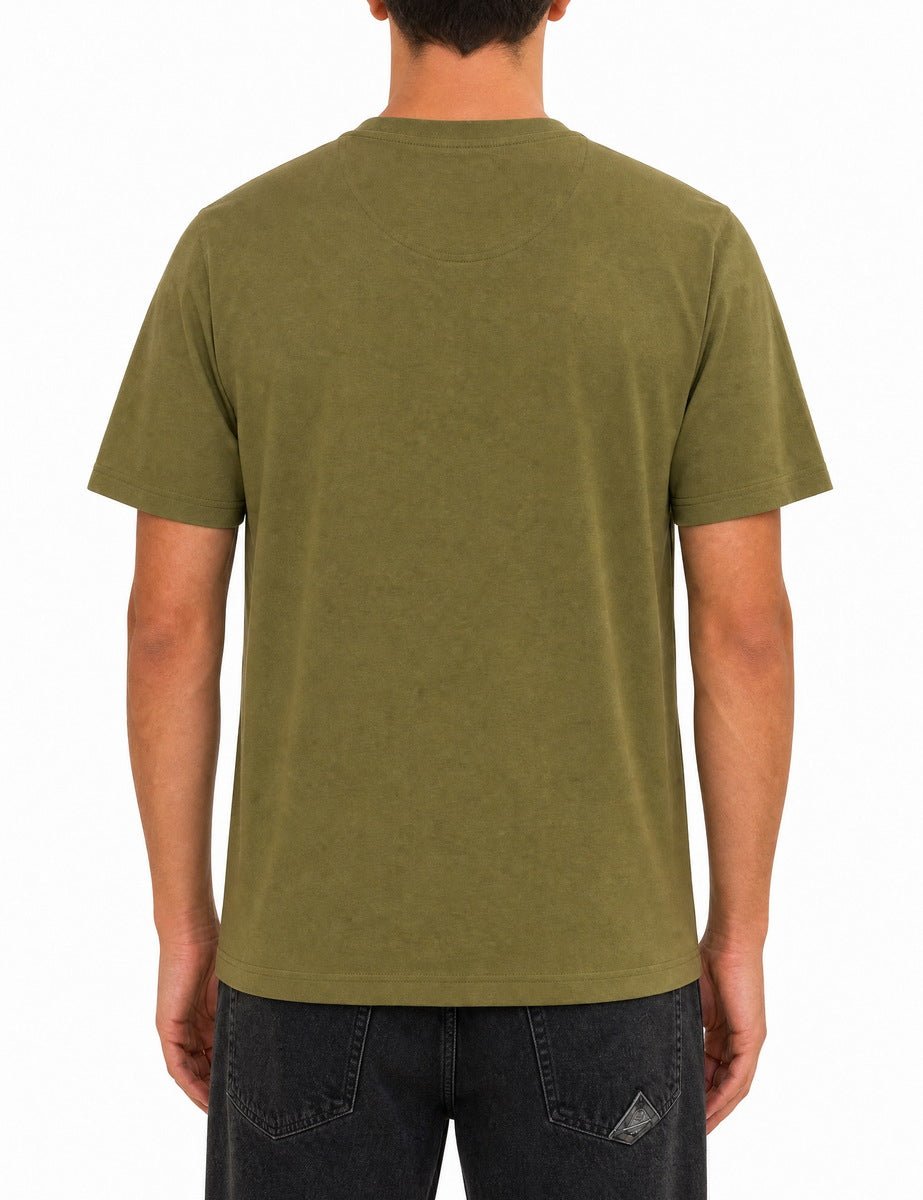 t-shirt small logo cable olive - barbour - t-shirt