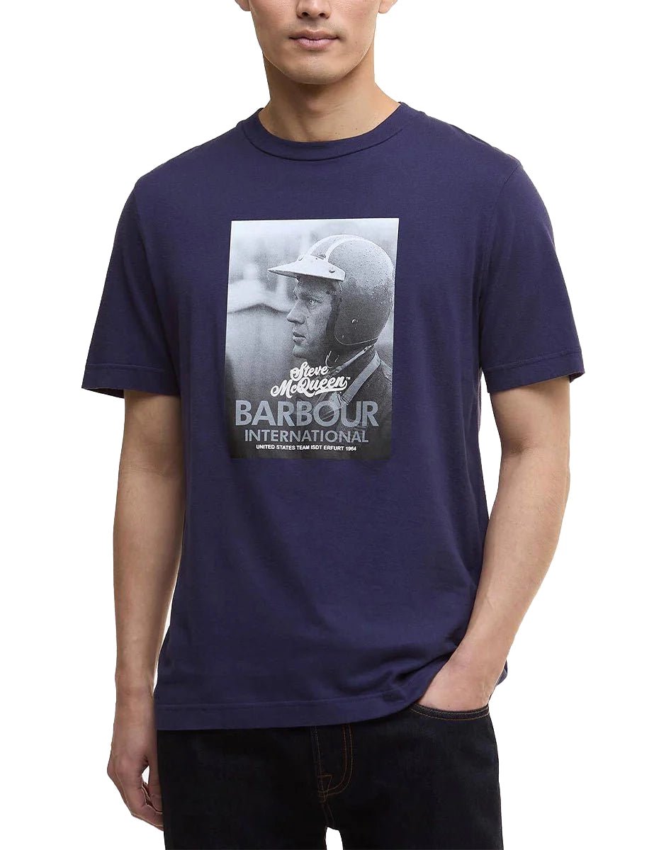 t-shirt steve mcqueen royal blue - barbour - t-shirt