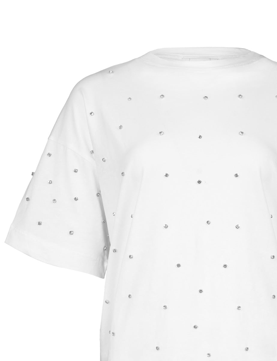 t-shirt swarovski bianco - alpha - t-shirt