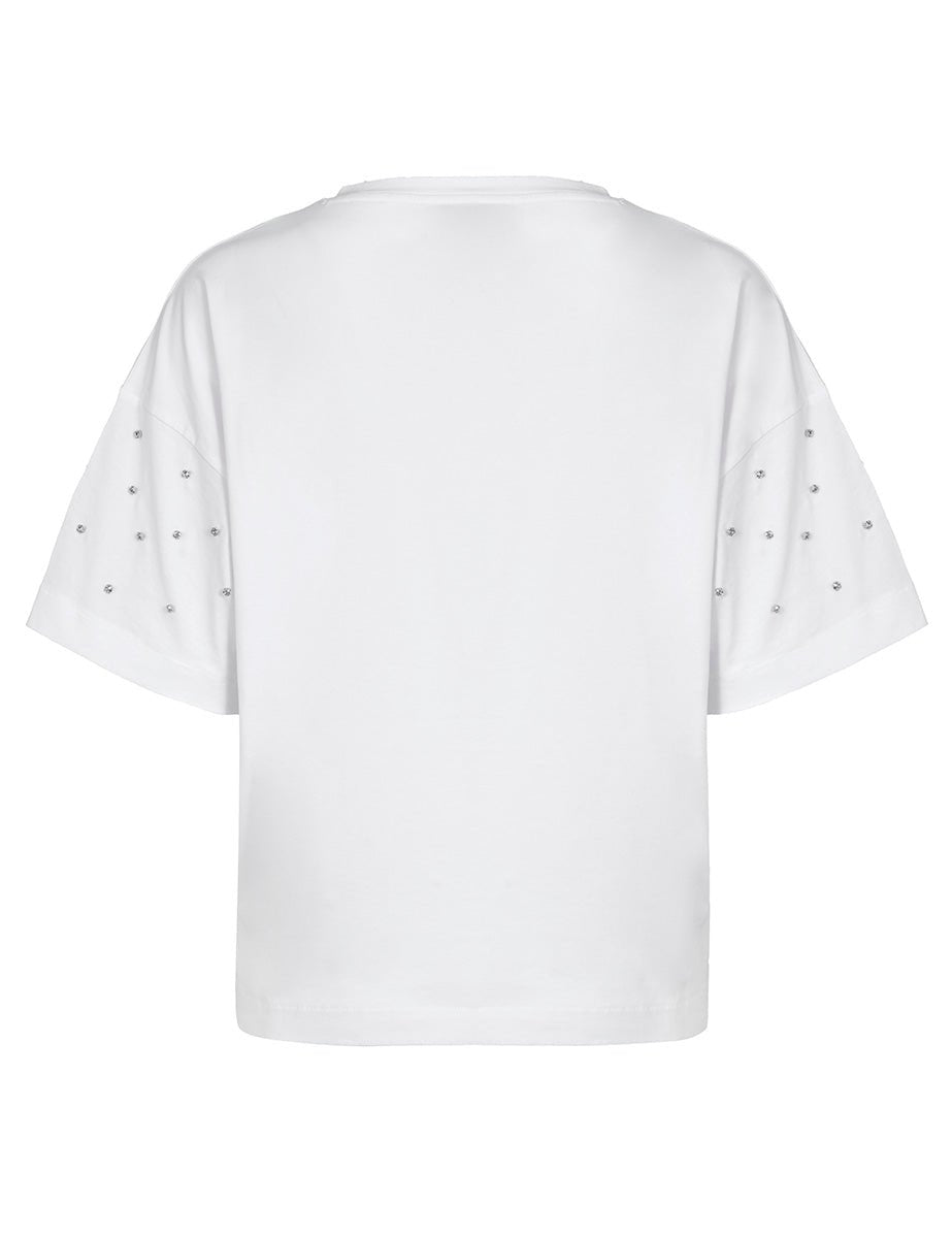 t-shirt swarovski bianco - alpha - t-shirt