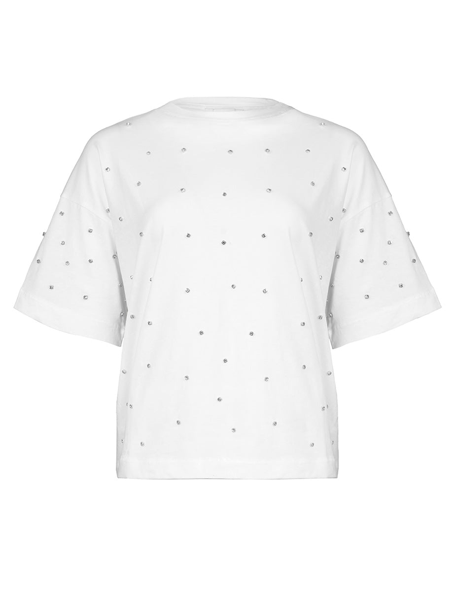 t-shirt swarovski bianco - alpha - t-shirt