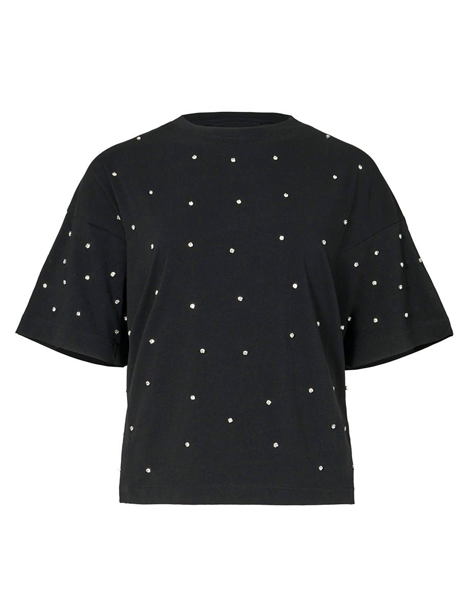 t-shirt swarovski nero - alpha - t-shirt