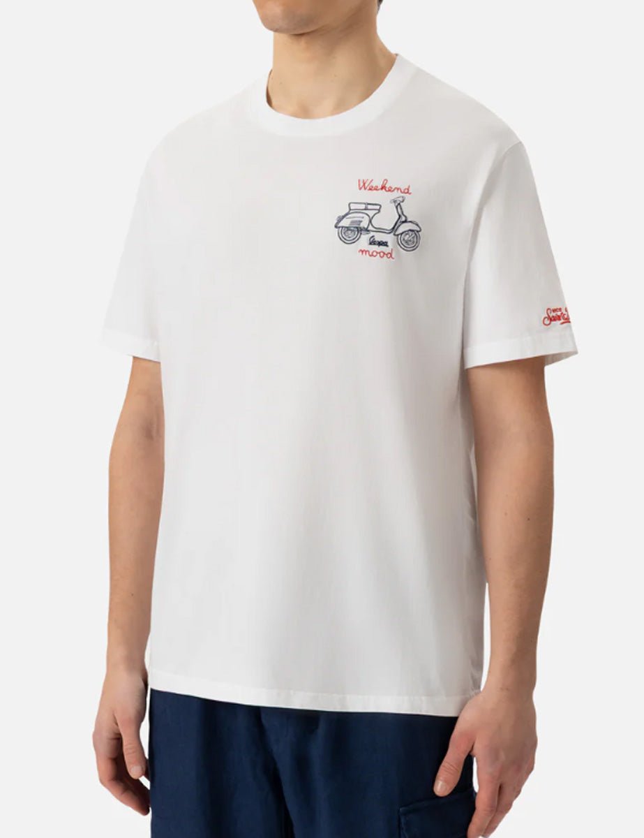 t-shirt vespa weekend bianco - st. barth - t-shirt