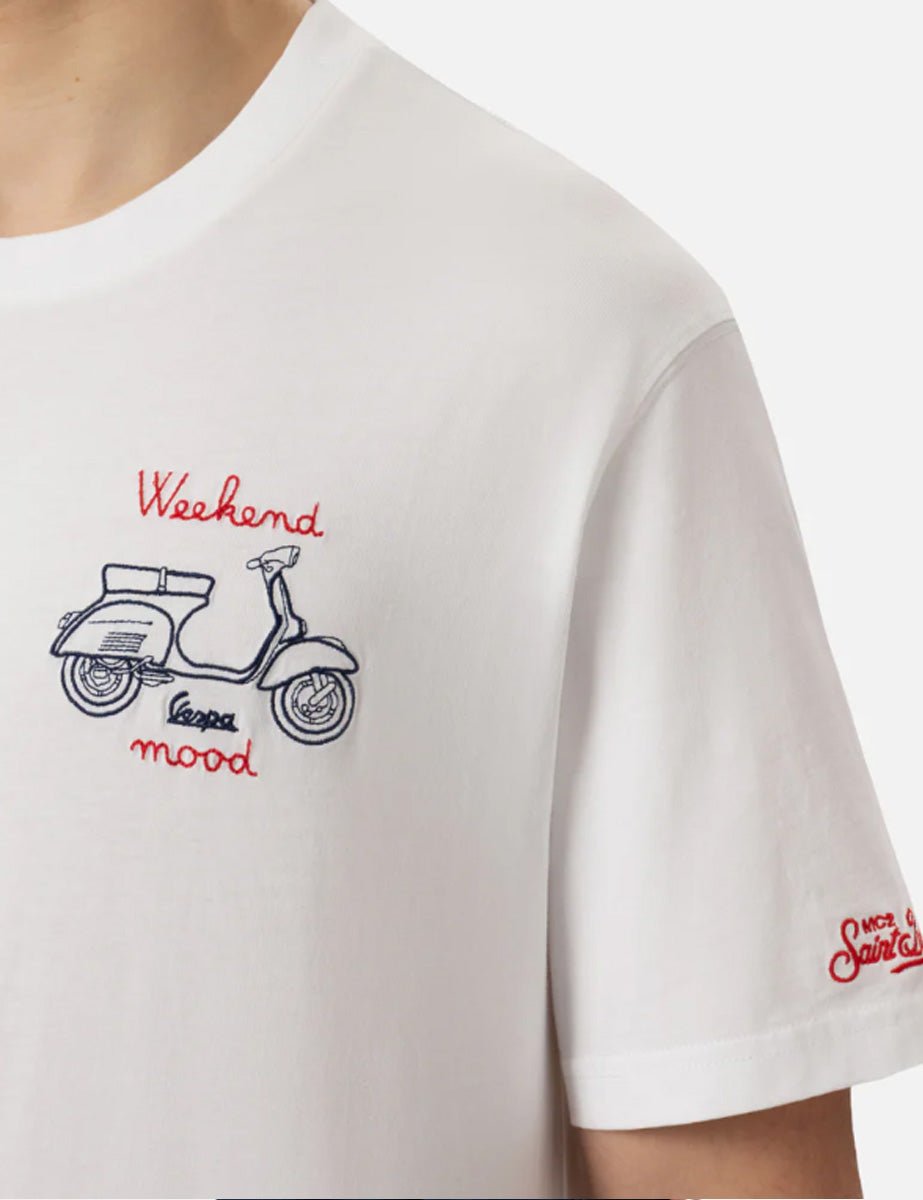 t-shirt vespa weekend bianco - st. barth - t-shirt