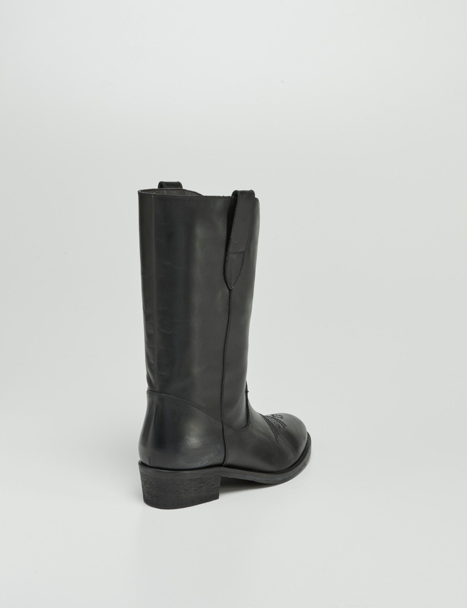 texano cuciture nero - viaroma15 - stivale