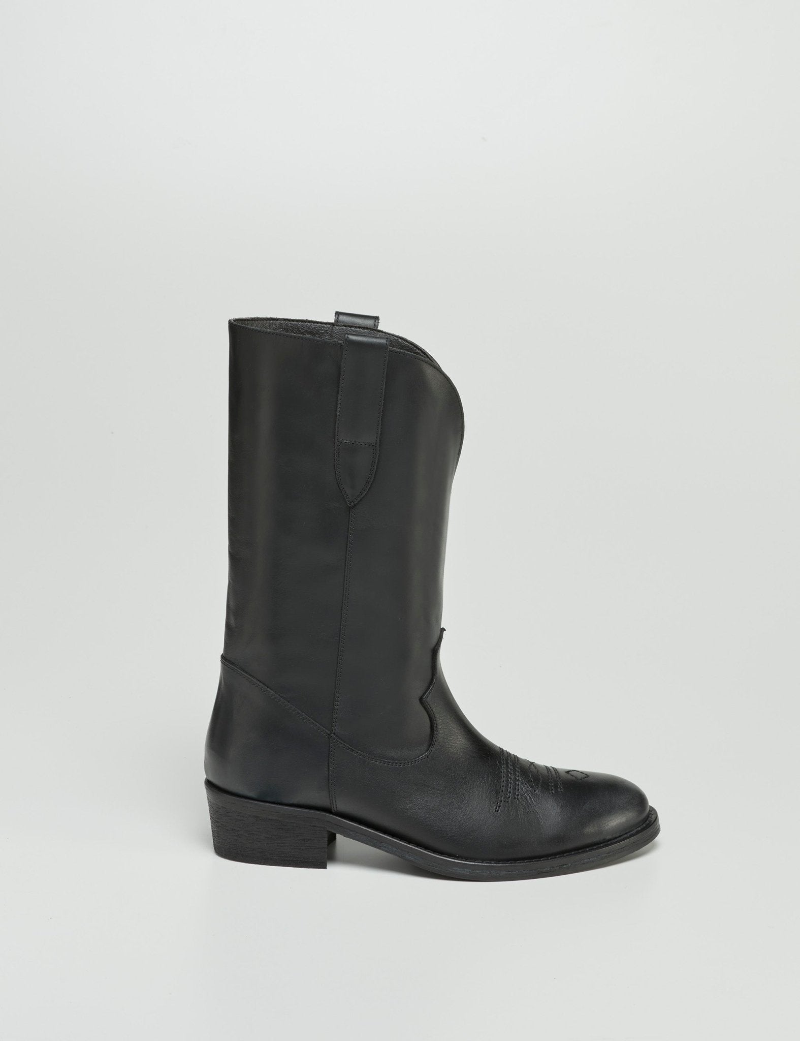 texano cuciture nero - viaroma15 - stivale