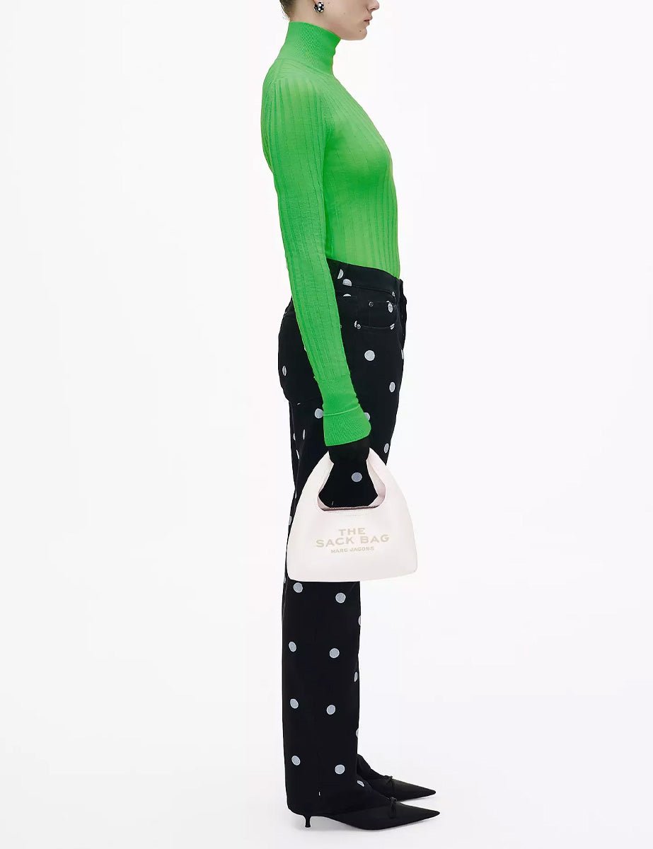 the mini sack leather bianco - marc jacobs - shopper