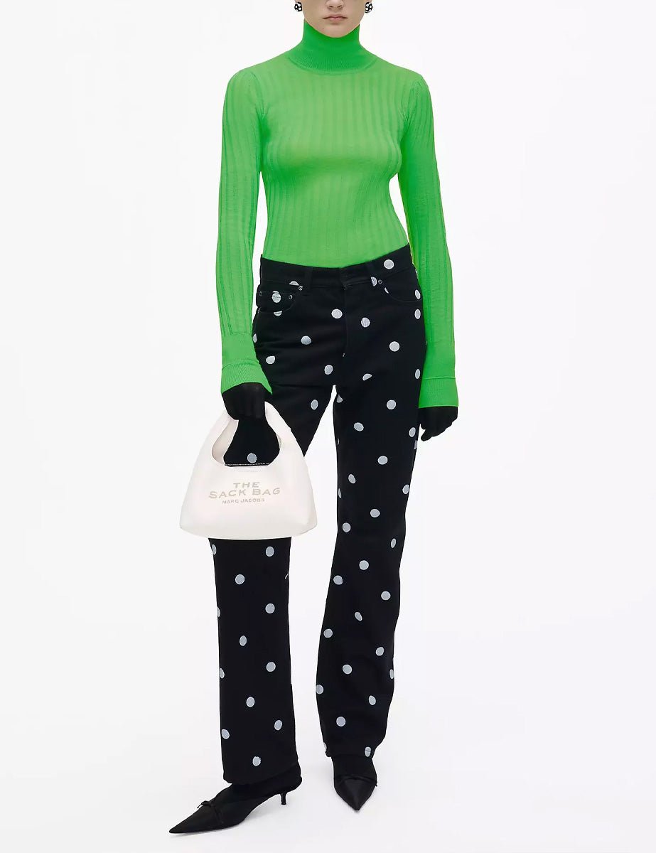 the mini sack leather bianco - marc jacobs - shopper