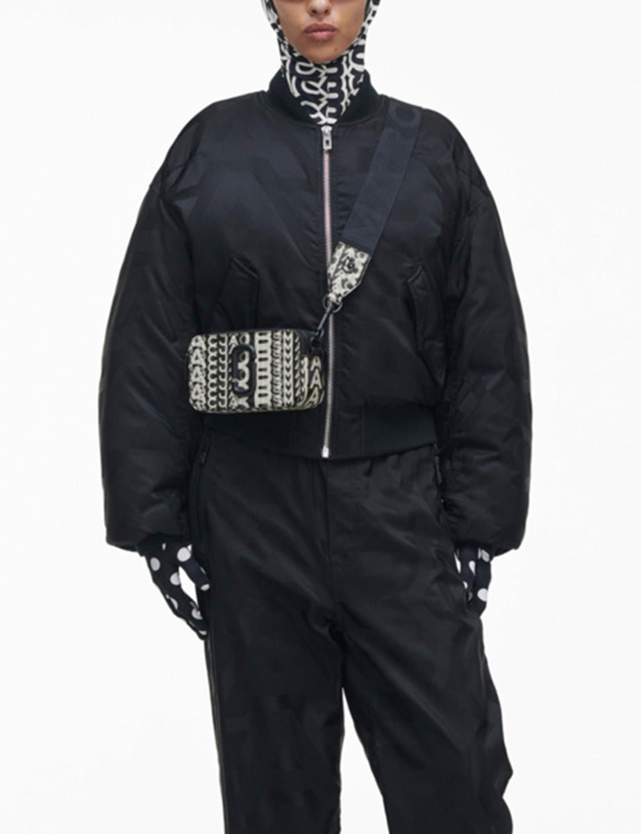 the snapshot leather black white - marc jacobs - clutch