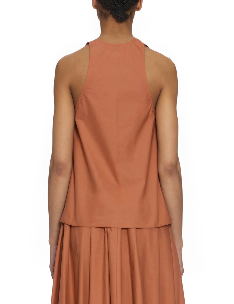 top cotone popeline terra - forte forte - canotta