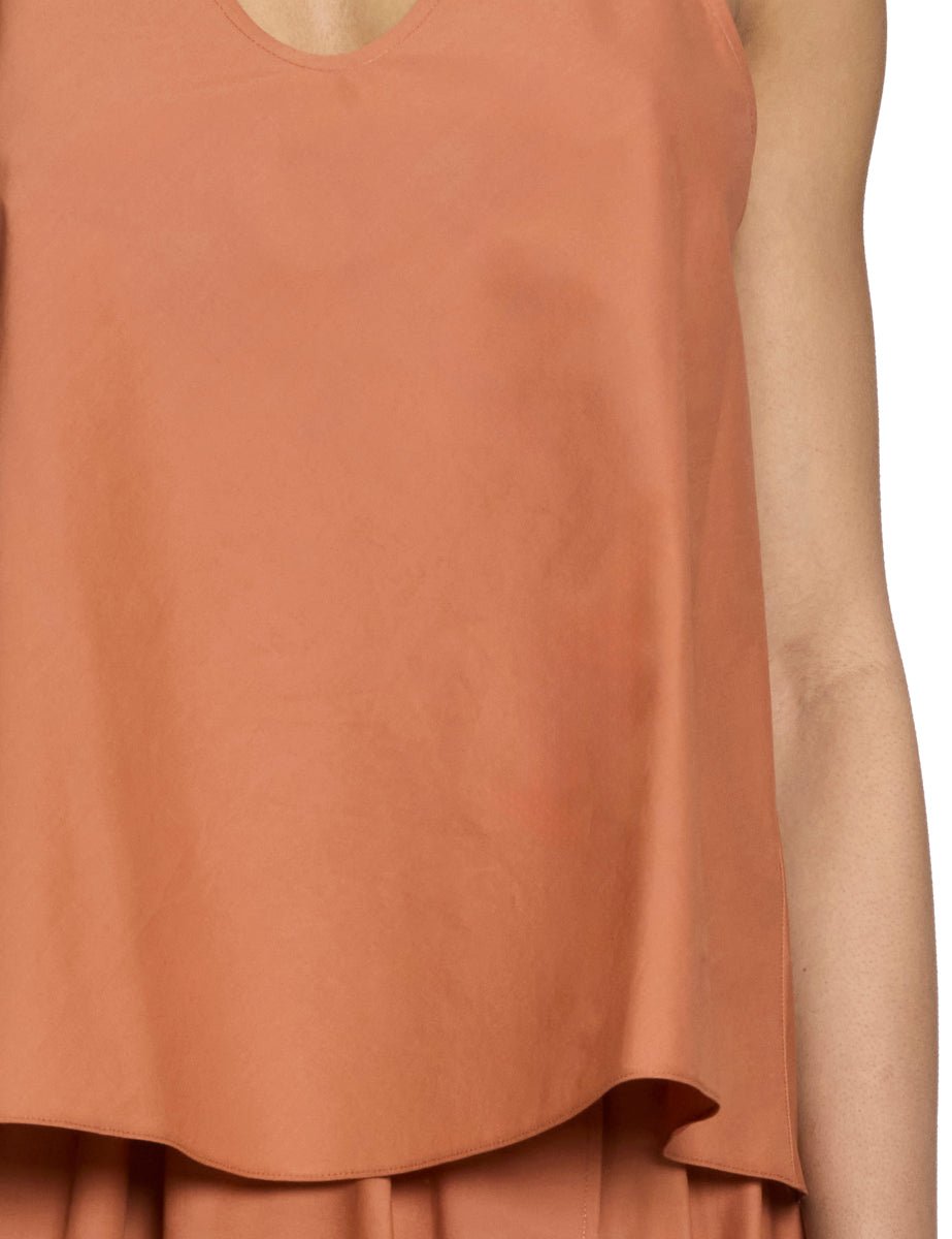 top cotone popeline terra - forte forte - canotta