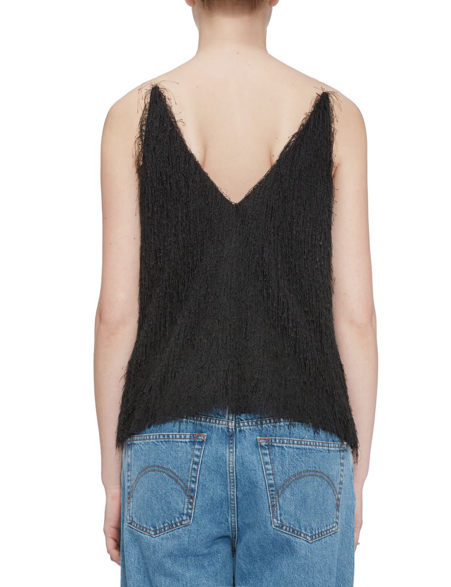 top frange bretelline nero - alysi - top