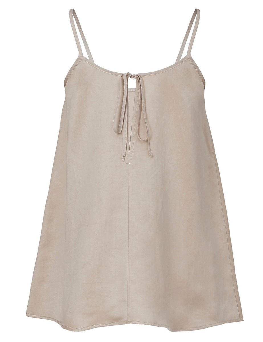 top spalline lino cupro nude - alysi - top