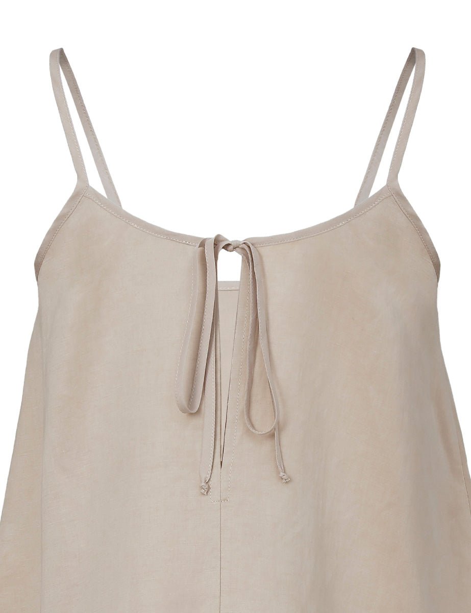 top spalline lino cupro nude - alysi - top