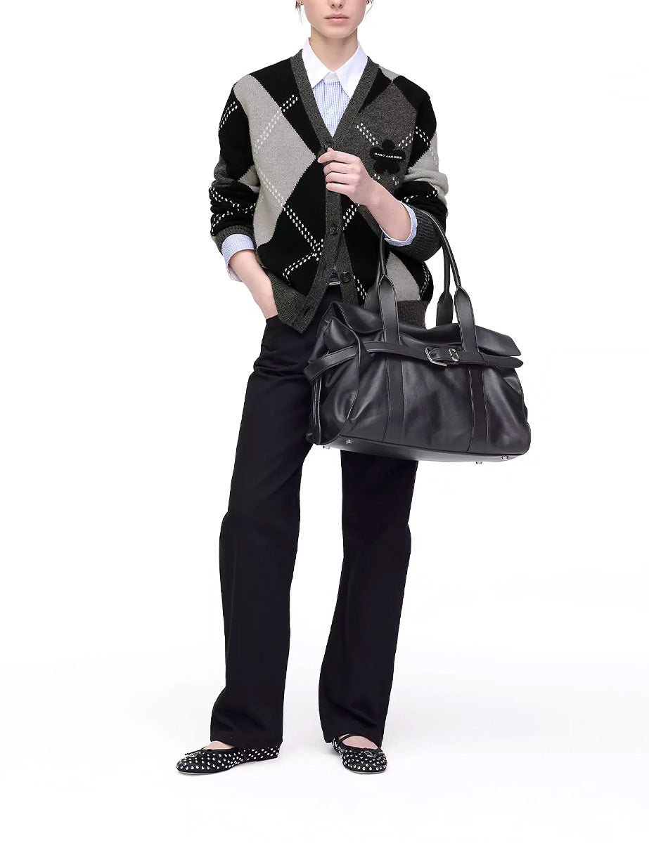 tote bag leather nero - marc jacobs - shopper