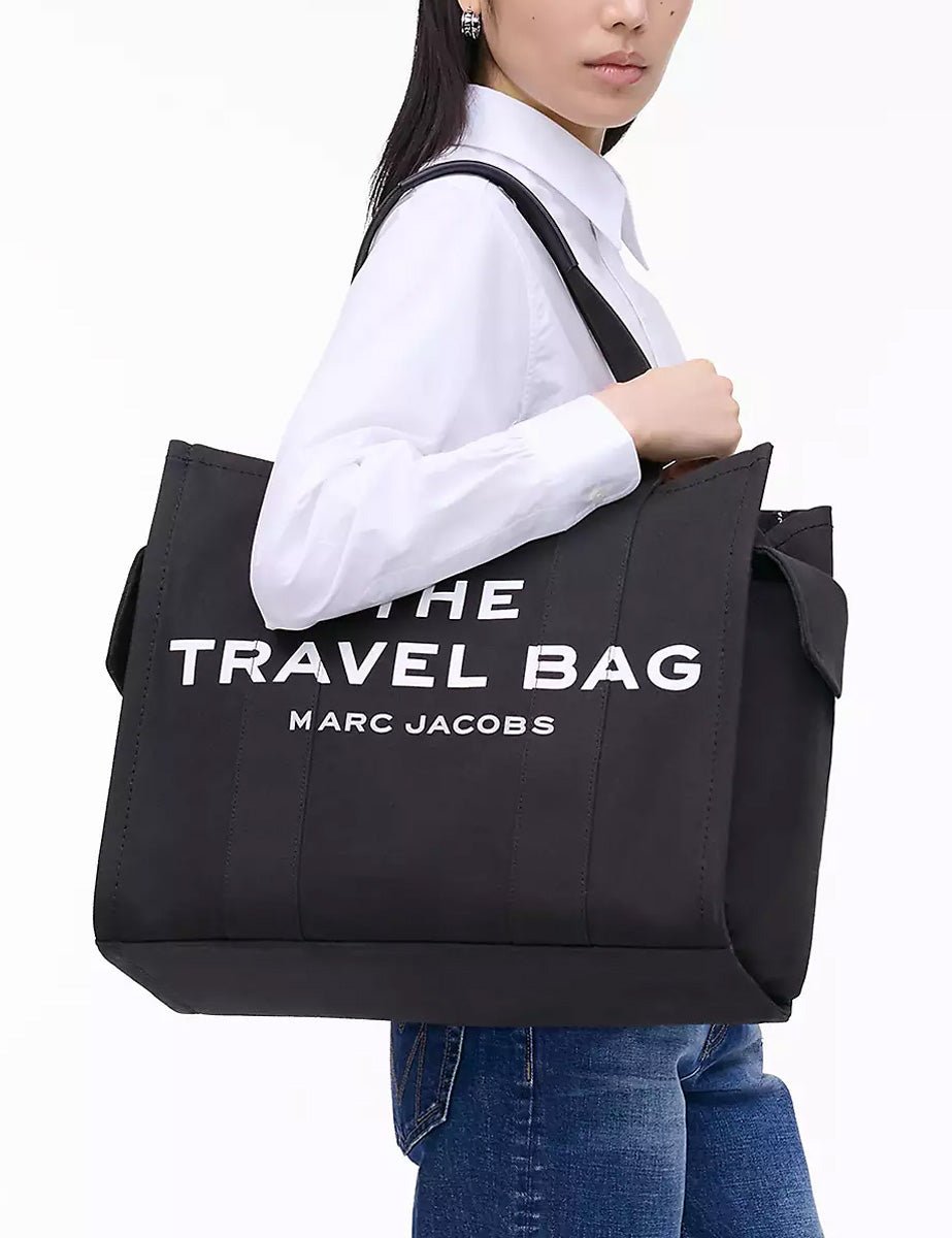 travel tote bag canvas nero - marc jacobs - shopper