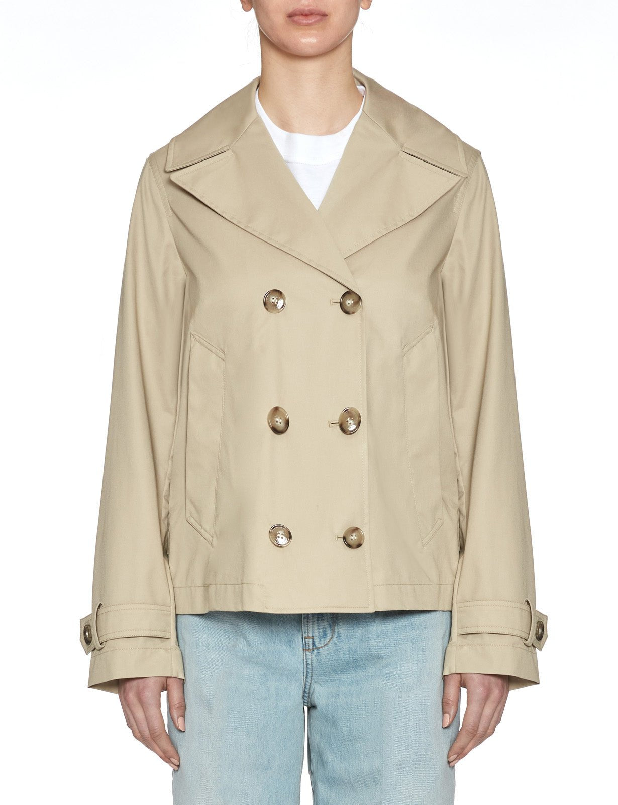 trench corto cotone white pepper - woolrich - giacca