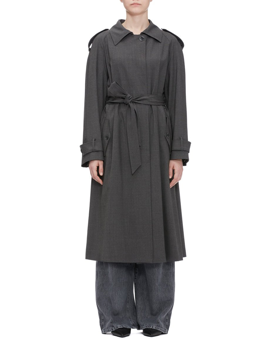 trench fresco lana asfalto - seventy - trench