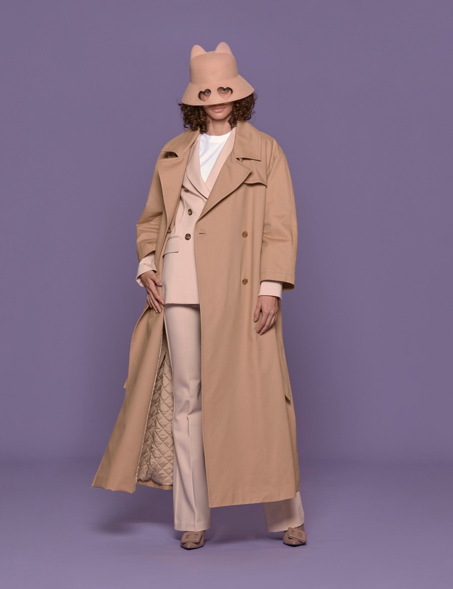 trench gabardine cammello - vivetta - trench