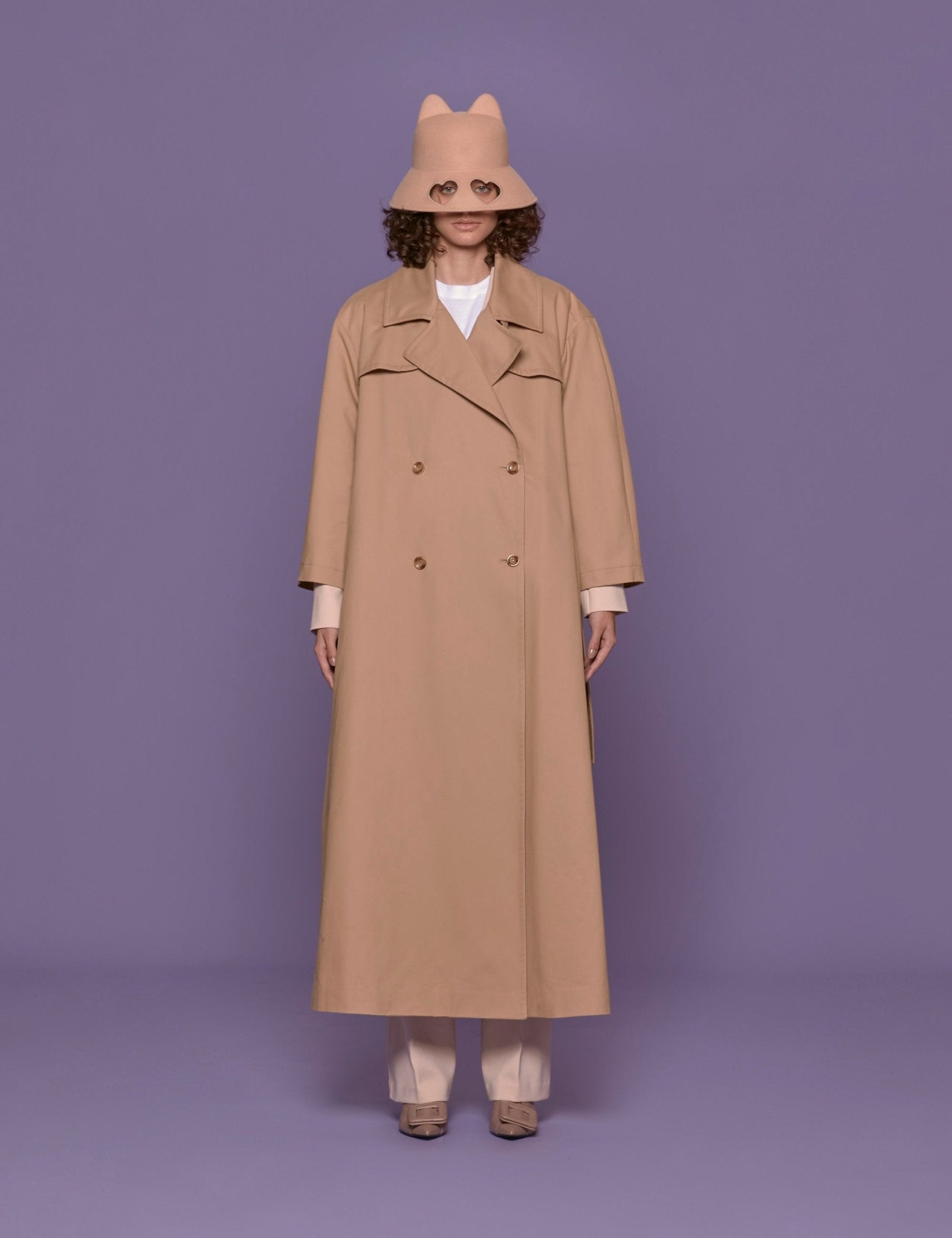 trench gabardine cammello - vivetta - trench