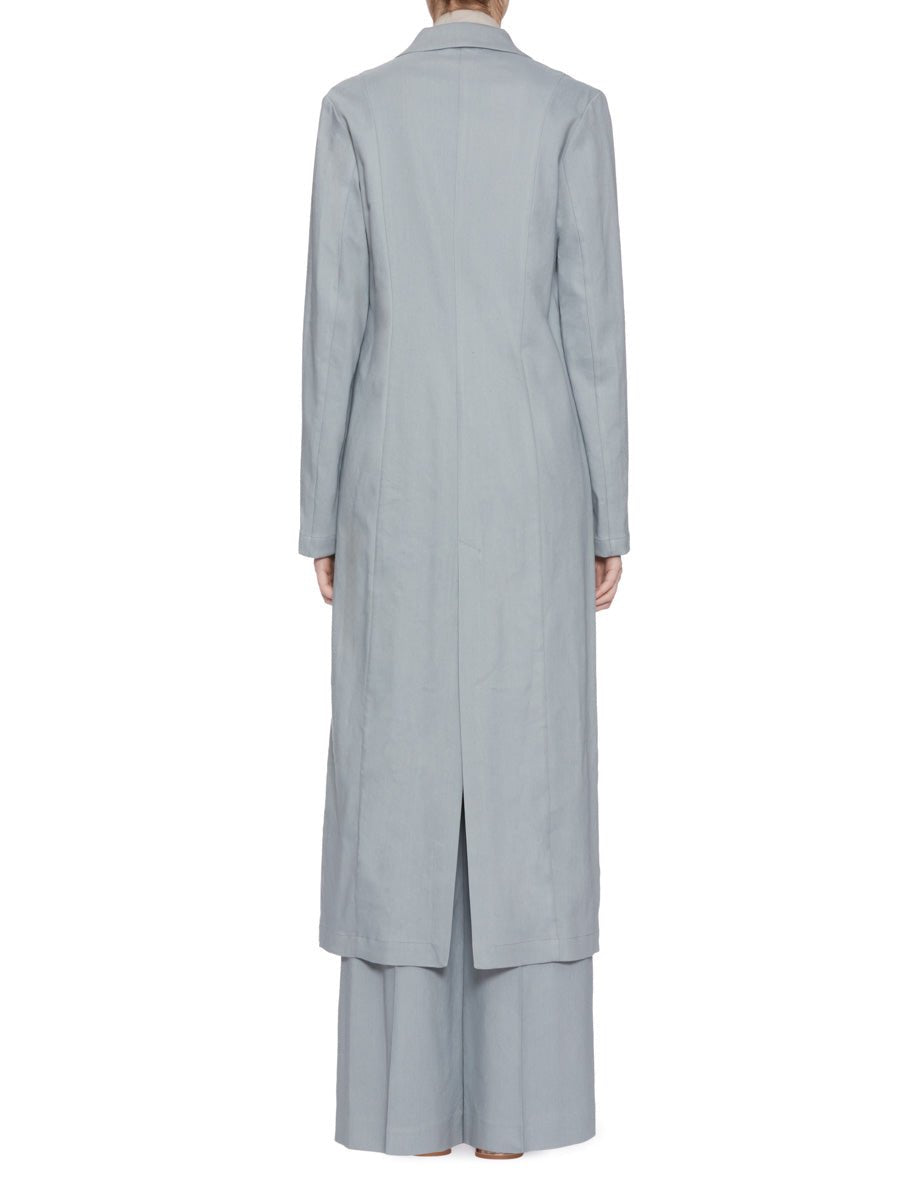 trench lino stretch grigio - alysi - trench