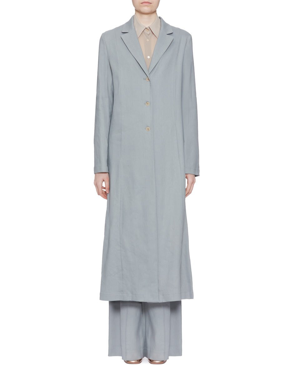 trench lino stretch grigio - alysi - trench