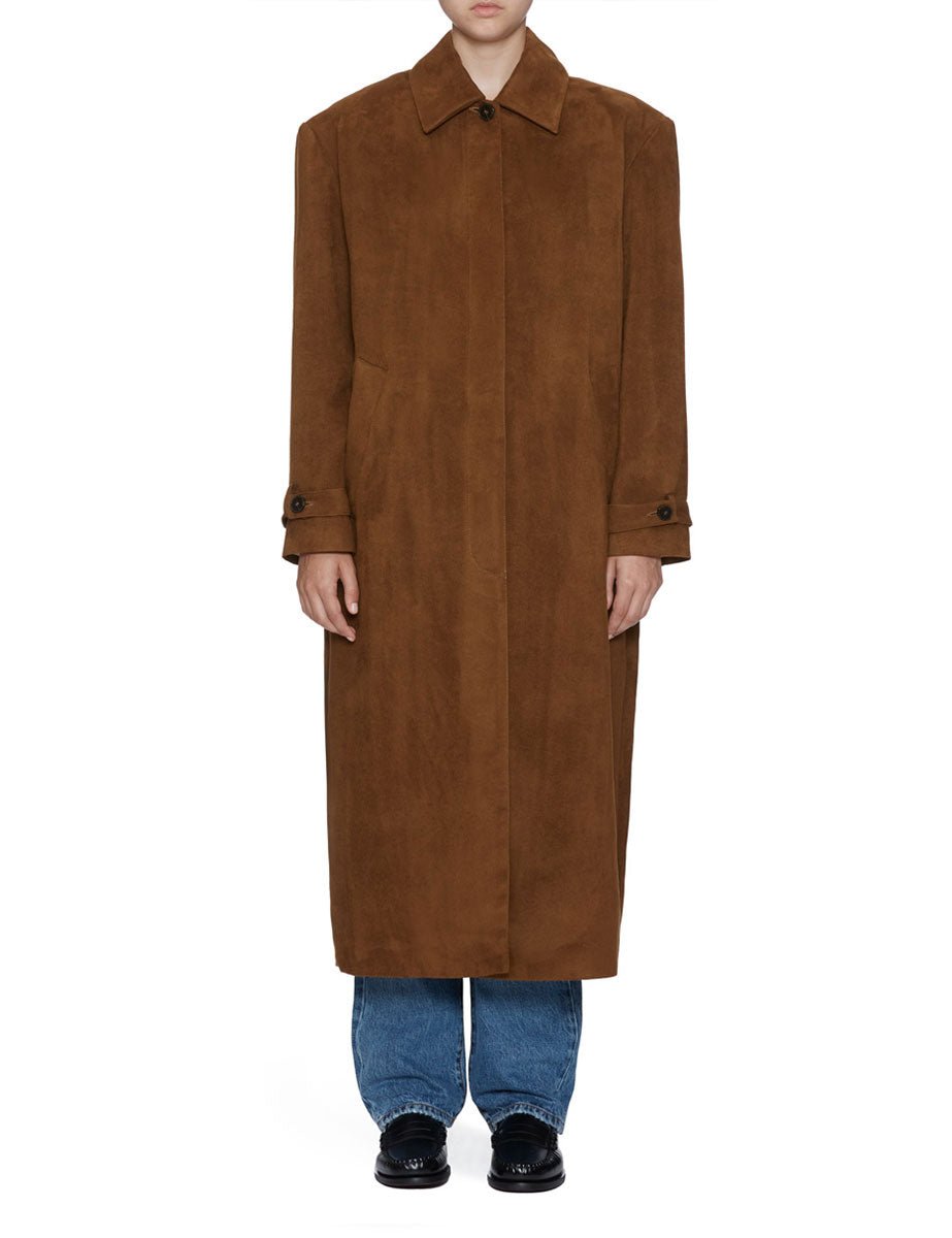 trench lungo daino kaki - alysi - trench