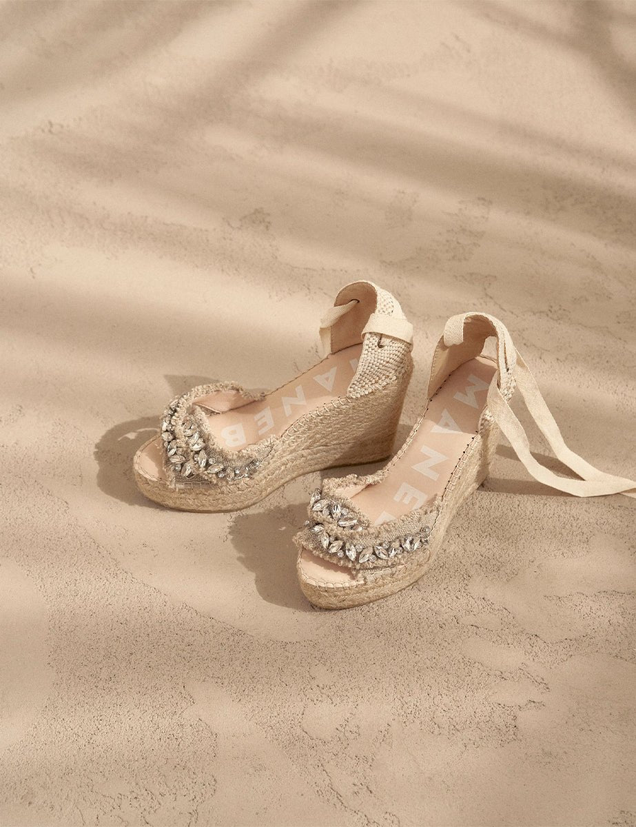 valenciana zeppa crystals naturale - maneb� - sandalo tacco