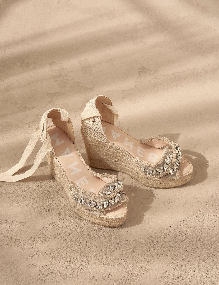 valenciana zeppa crystals naturale - maneb� - sandalo tacco