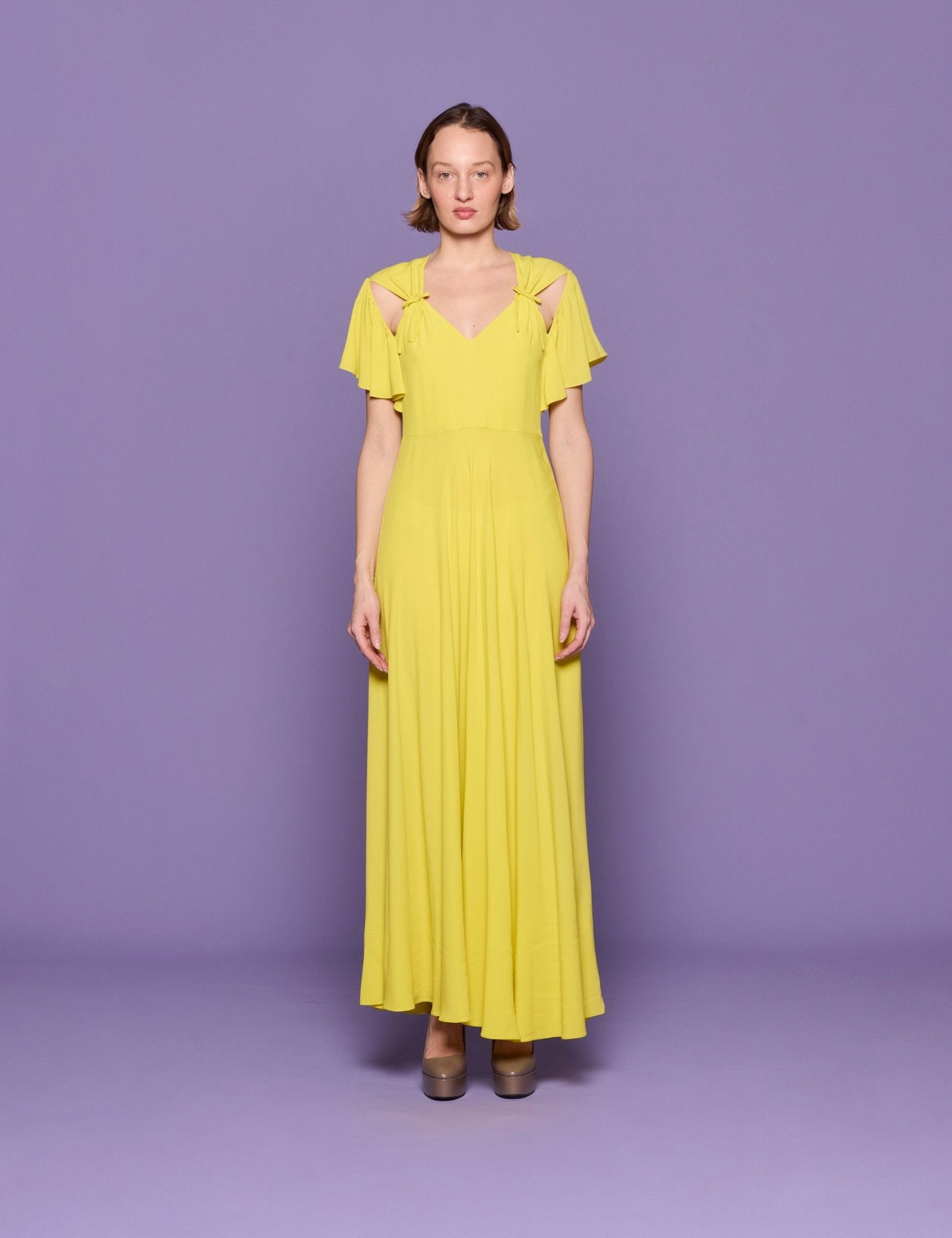 abito lungo rouches cedro - vivetta - abito