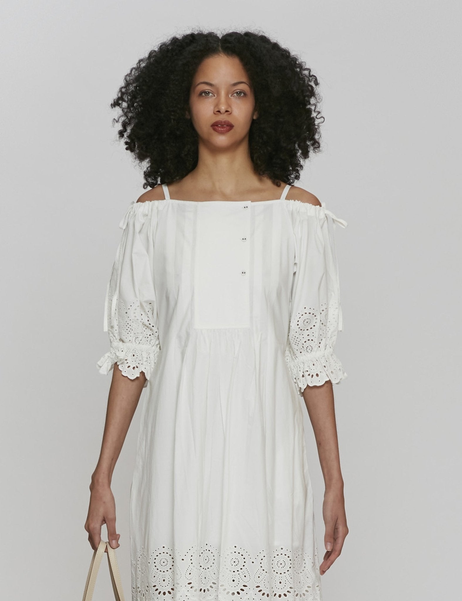 abito narcisa pristine bianco - ulla johnson - abito