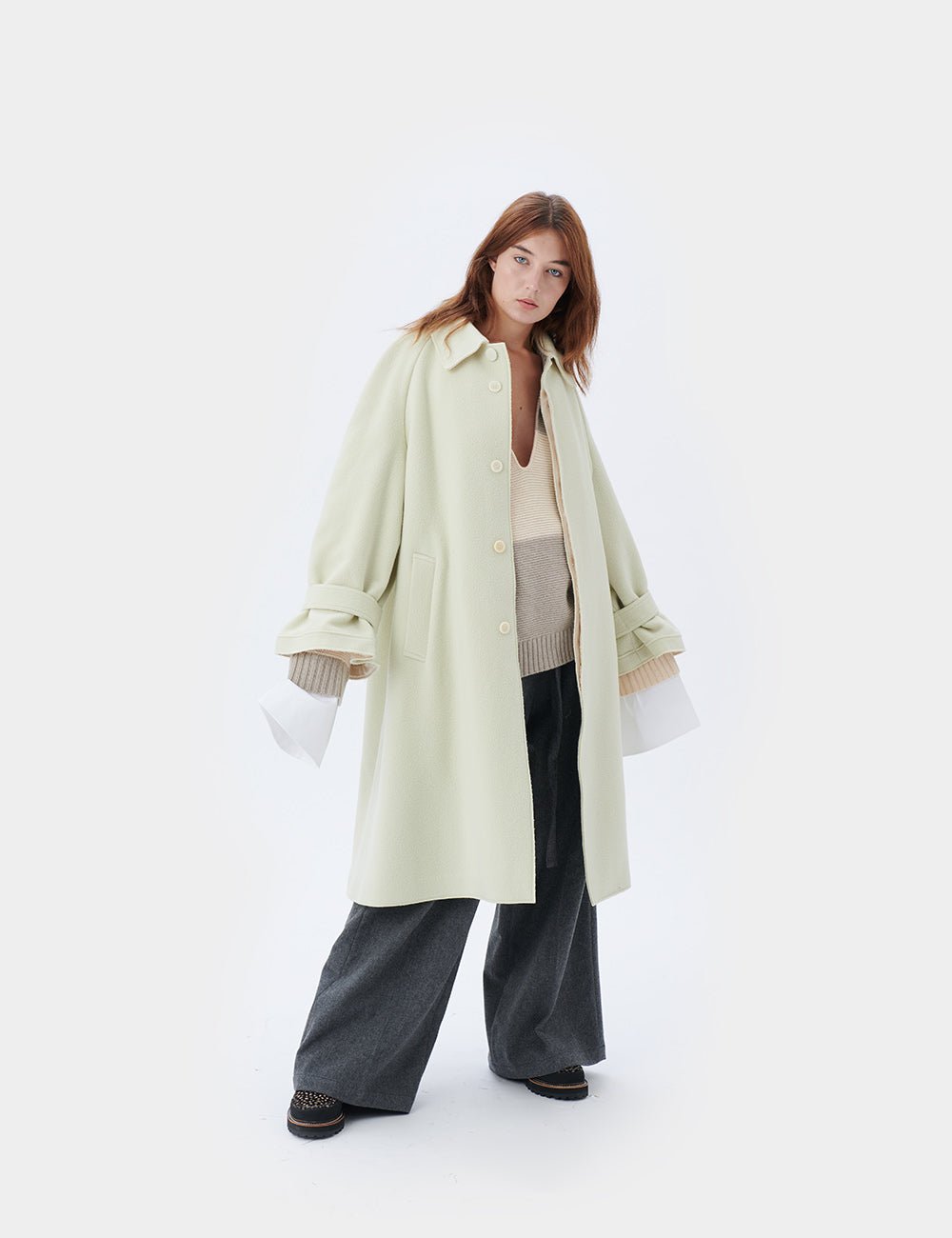 cappotto lana panna - jejia - cappotto