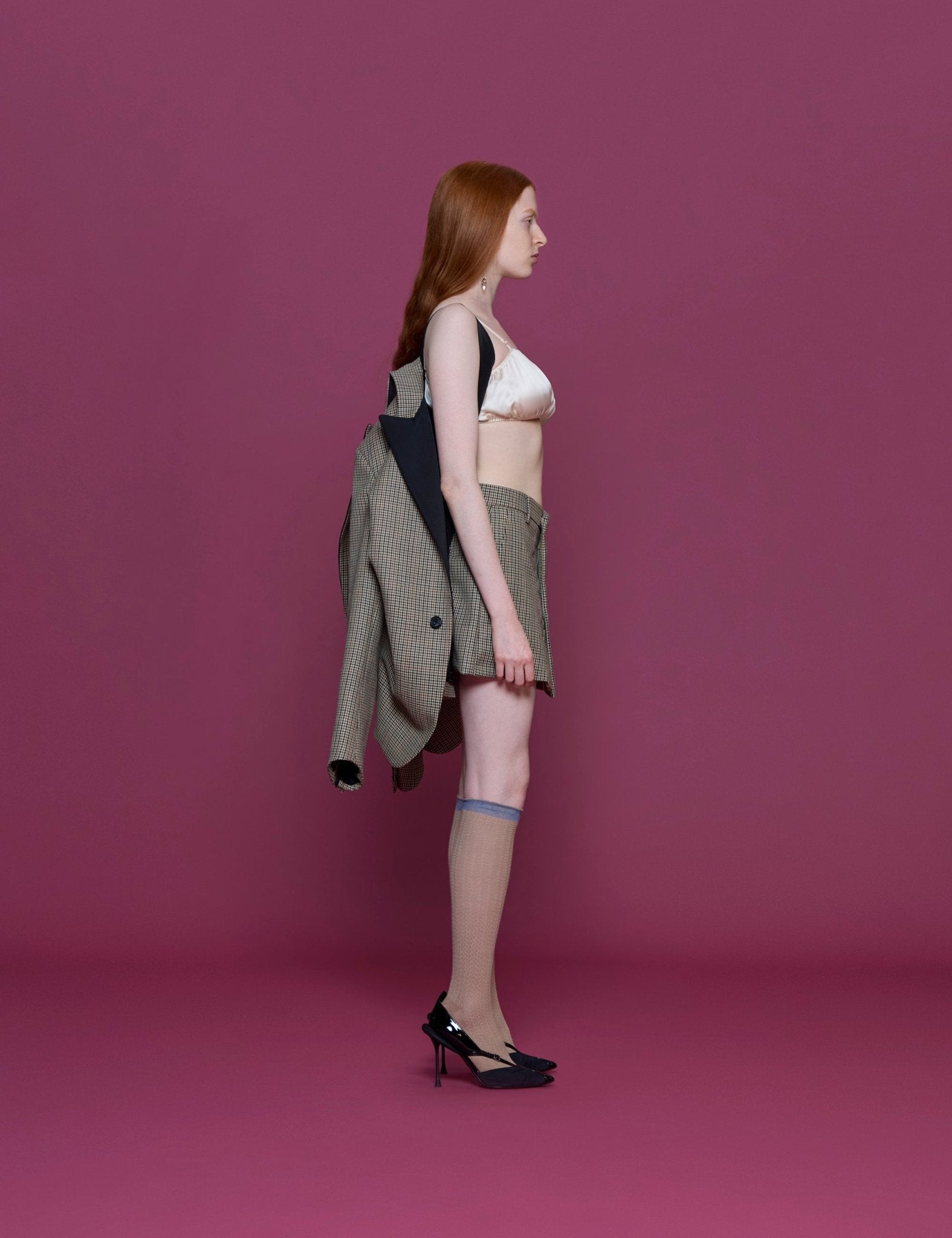 giacca collo lancia micro pied de poule - n21 alessandro dell'acqua - blazer