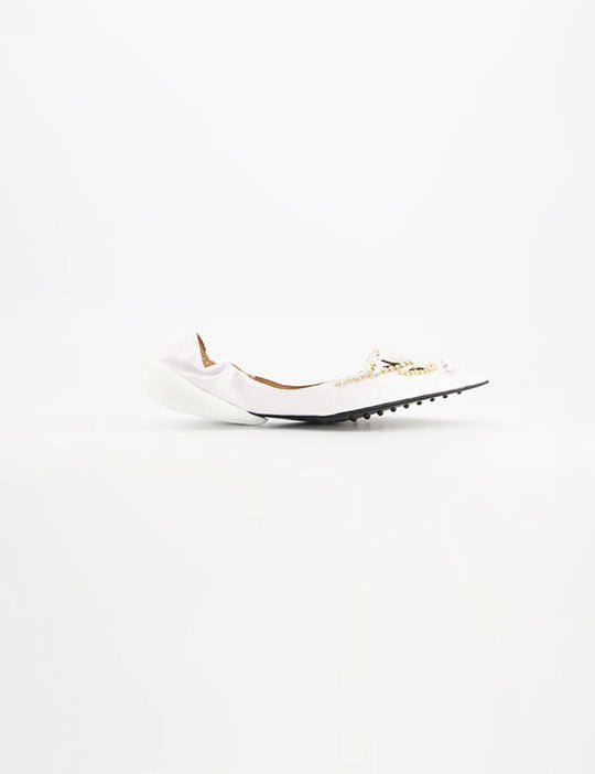 miky ballet flat pelle bianco - 1309sr - ballerina