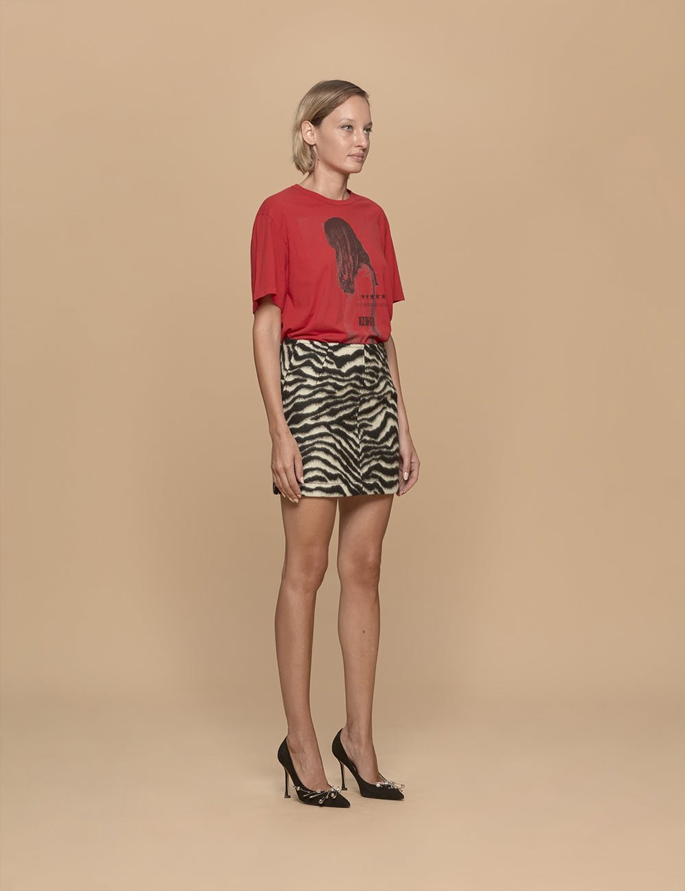 minigonna jacquard zebra - n21 alessandro dell'acqua - minigonna