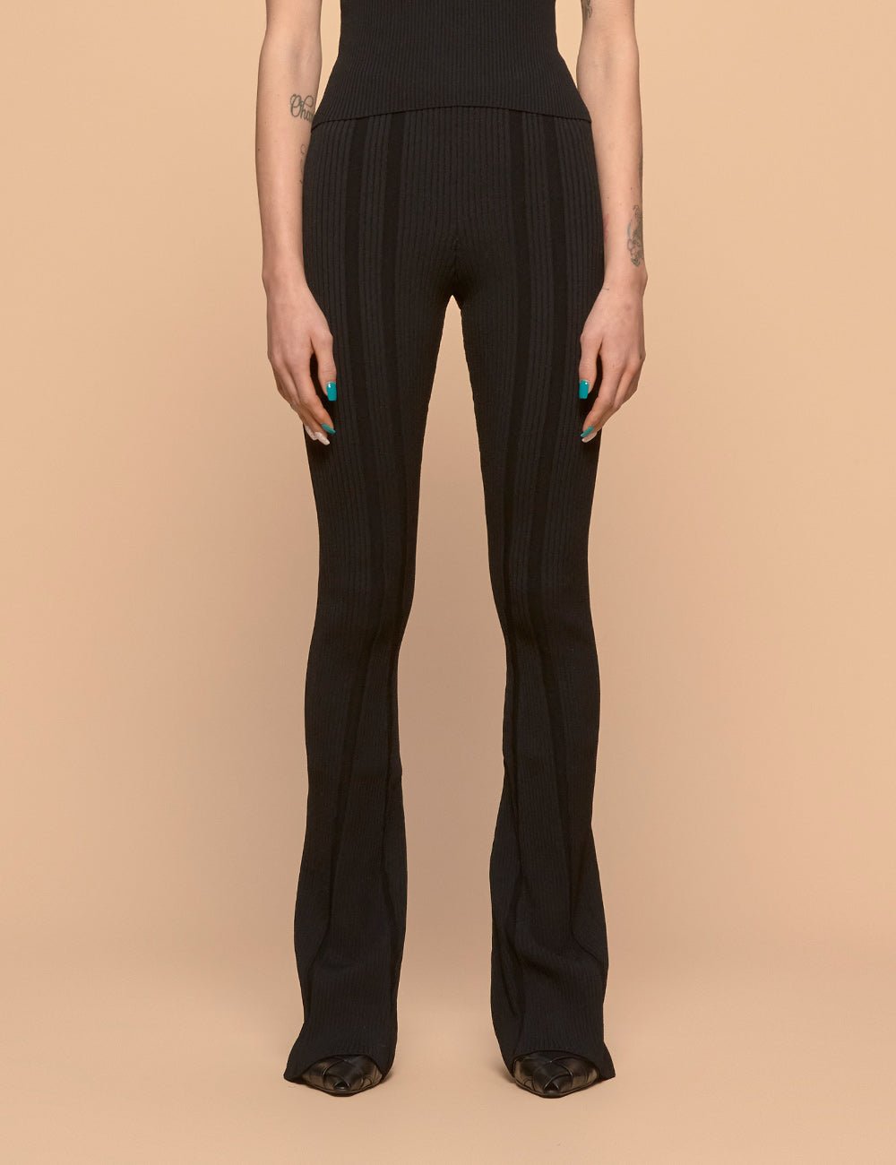 pantalone flare maglia - n21 alessandro dell'acqua - leggings