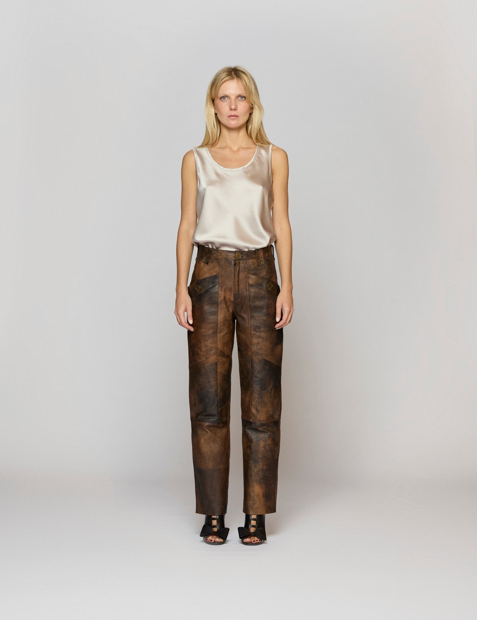 Pantaloni pelle - baia - pantalone