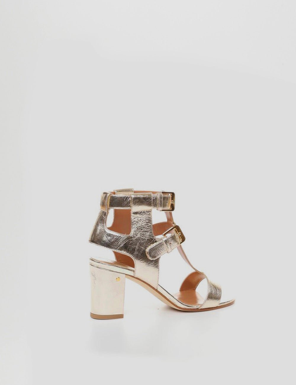 sandali laminato platino - laurence dacade - sandalo tacco