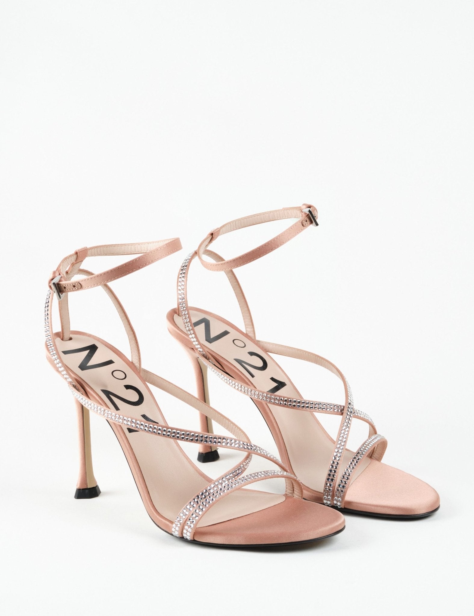 sandalo cinturino strass - n21 alessandro dell'acqua - sandalo tacco