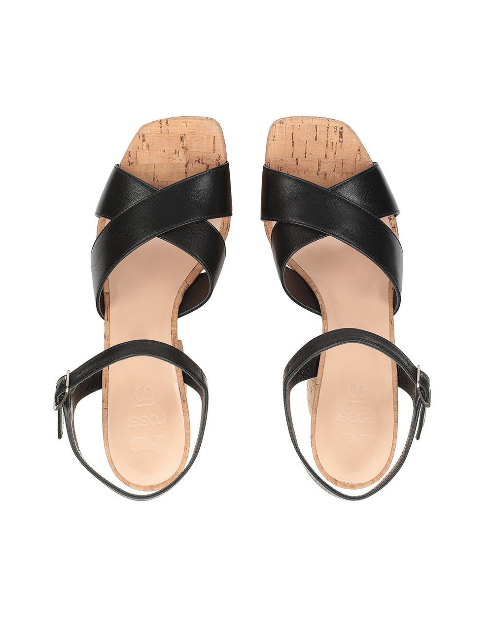 sandalo nappa sughero - si rossi - sandalo tacco